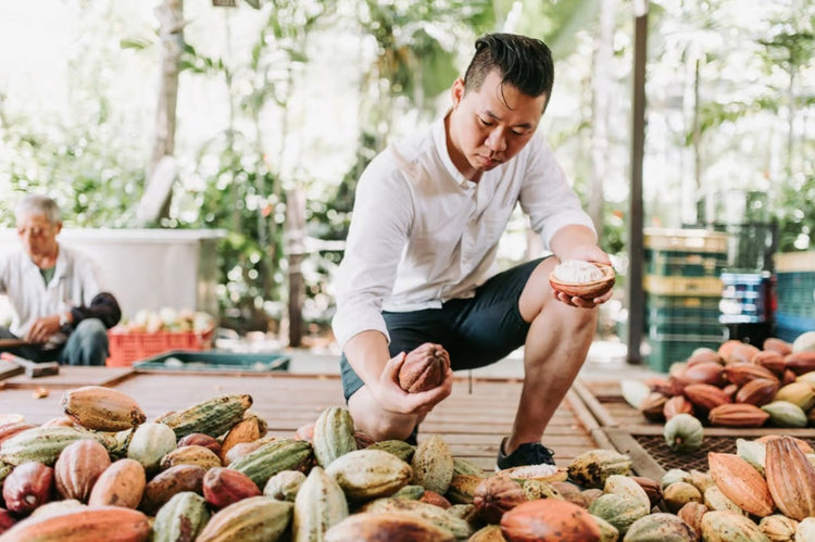 Warren Hsu at his cocoa plantation in Taiwan