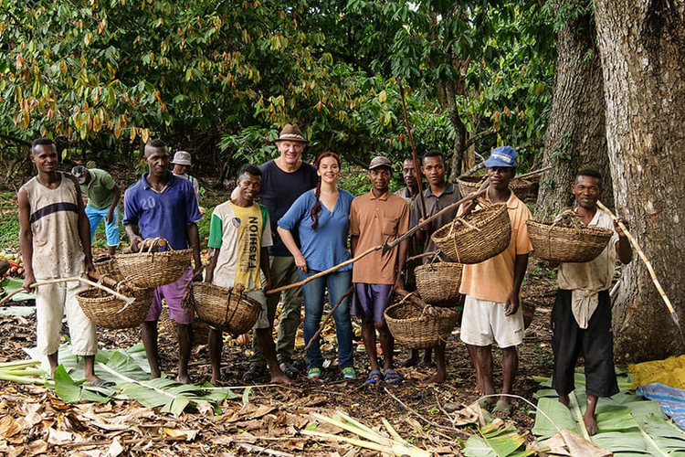 Zotter founders Josef and Julia in Madagascar