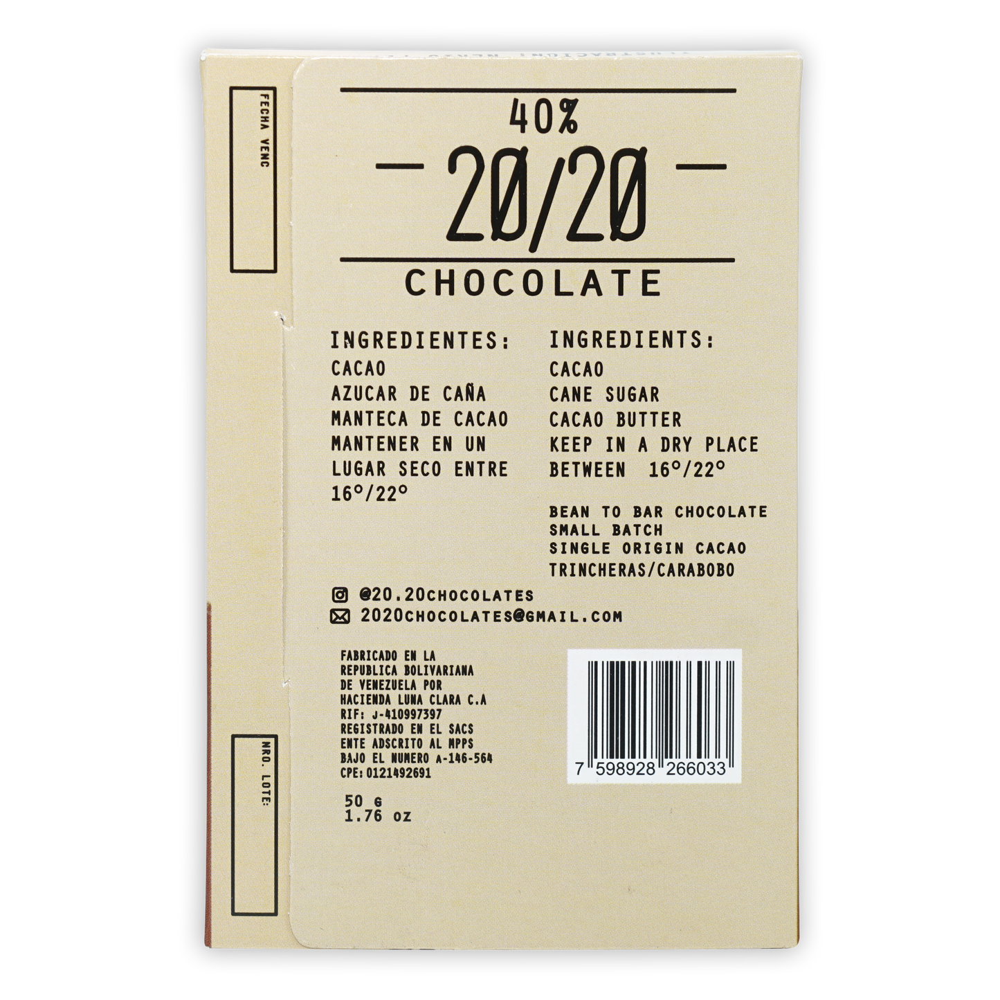 20/20 Milk Chocolate w/ Cookies & Coffee