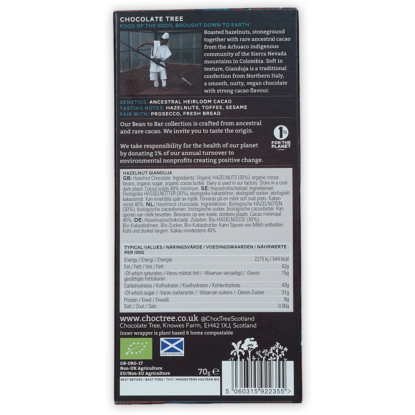 Chocolate Tree Hazelnut Gianduja 40%