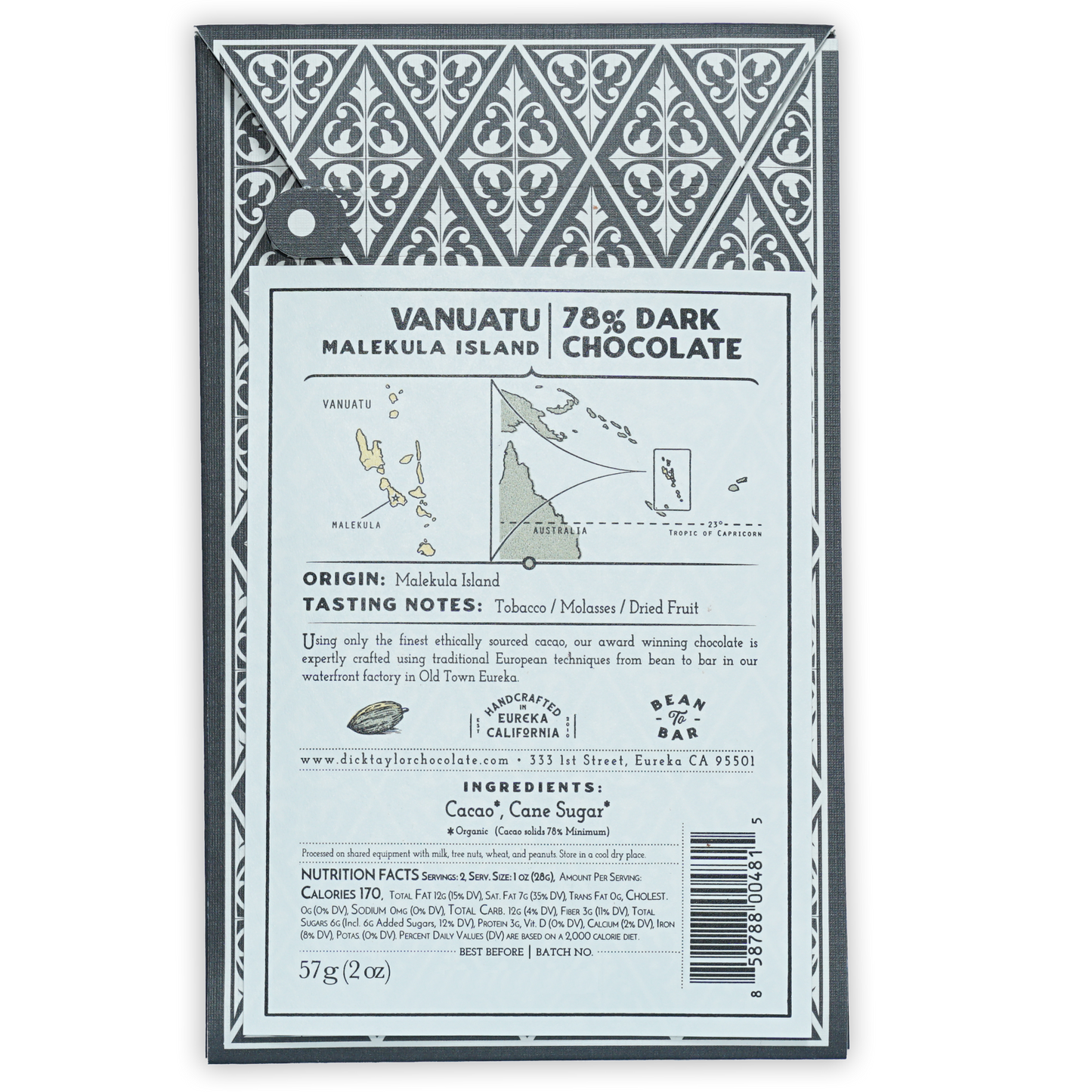 Dick Taylor Vanuatu Malekula 78% limited edition dark chocolate bar