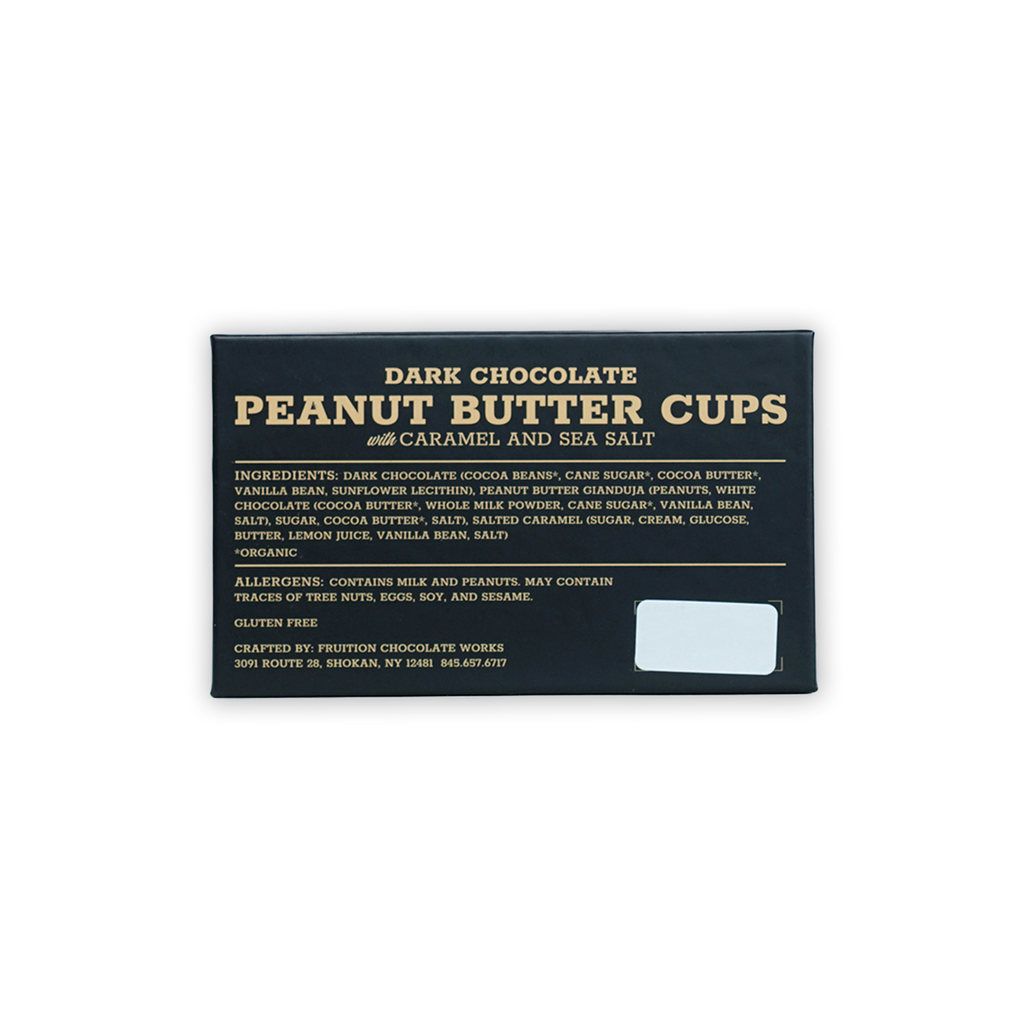 Fruition dark chocolate peanut butter cups with caramel and sea salt