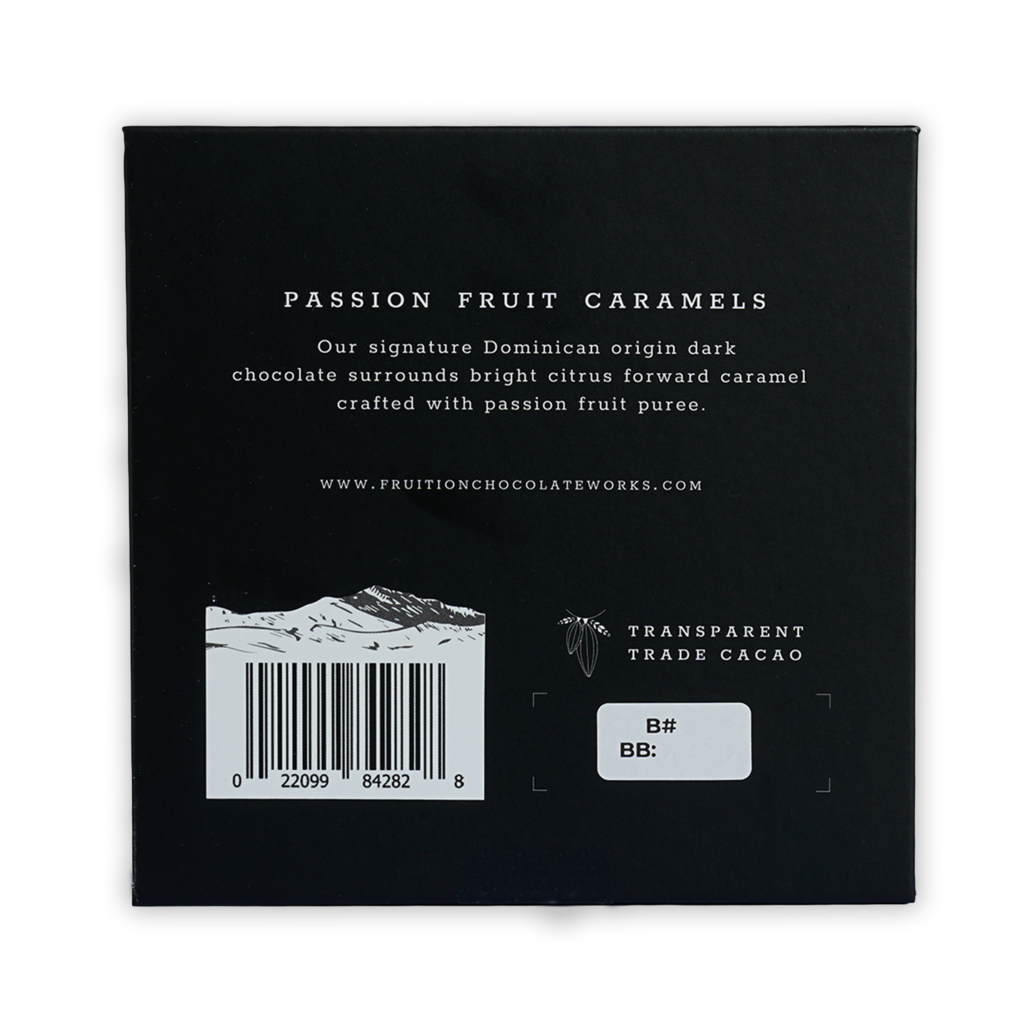Fruition Passion Fruit Caramels 9 pcs black box