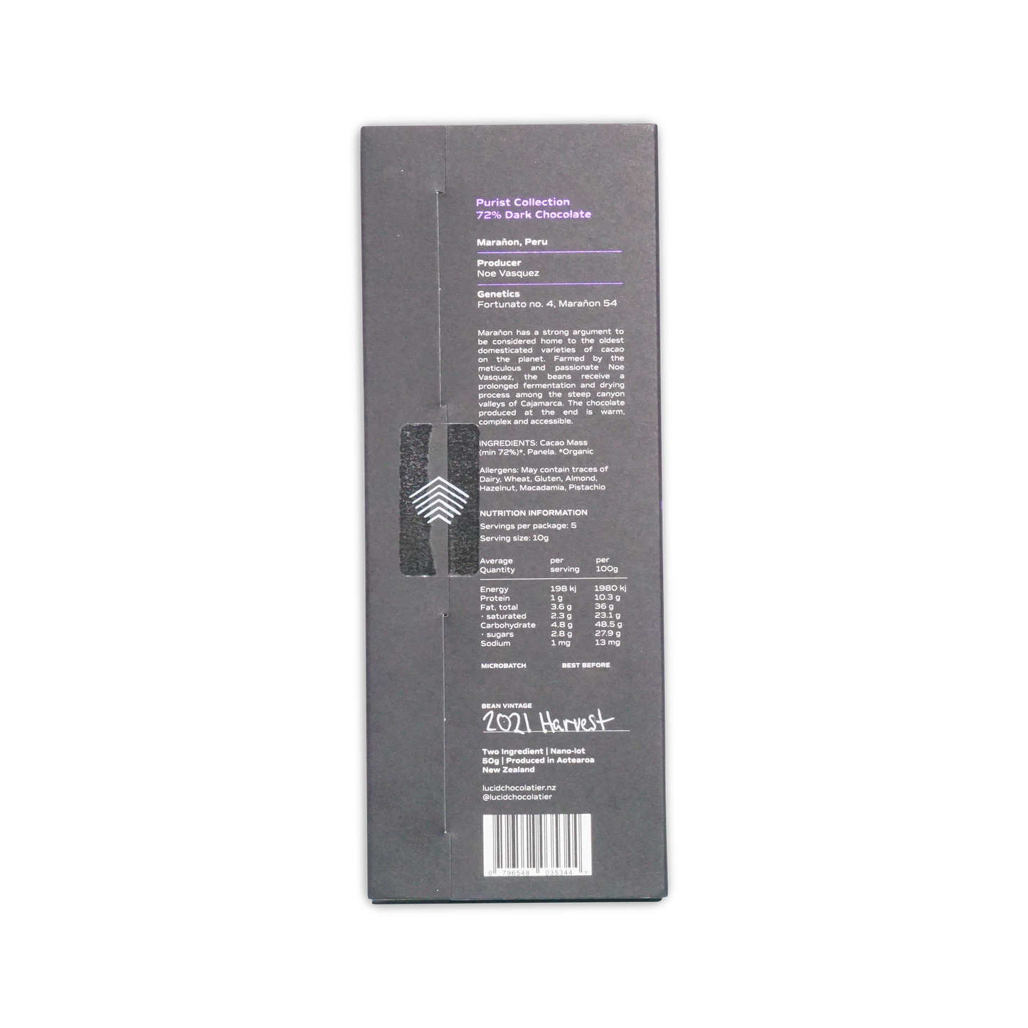 Lucid Chocolatier Marañon 72%