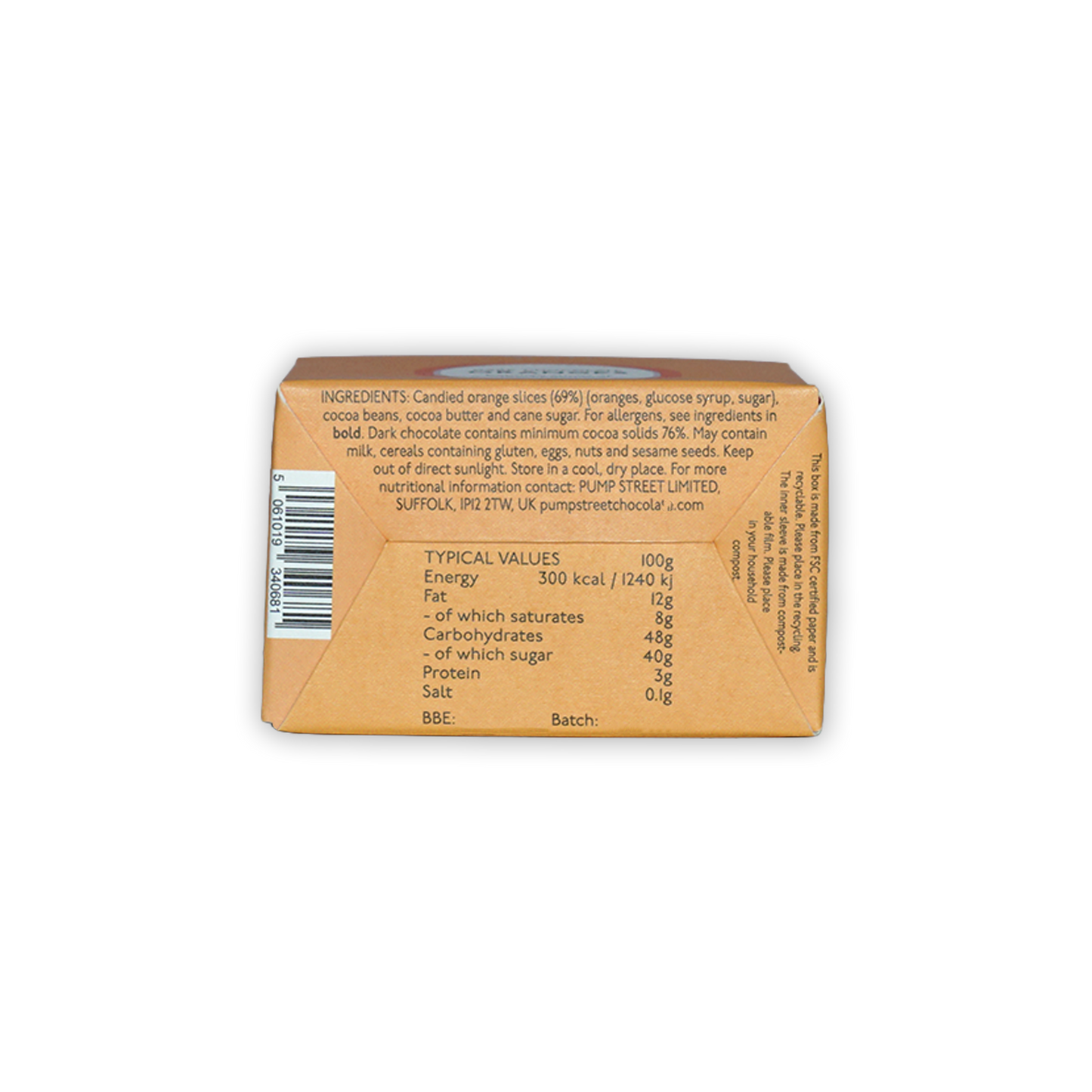 Pump Street Dark Chocolate Dipped Orange Slices 76%