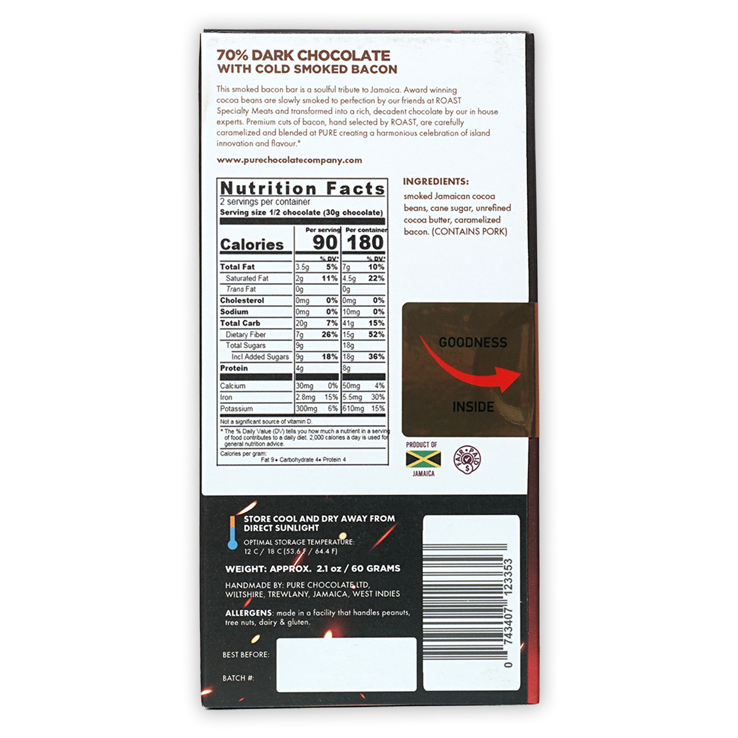 Pure Chocolate Smoked Dark w/ Caramelized Bacon