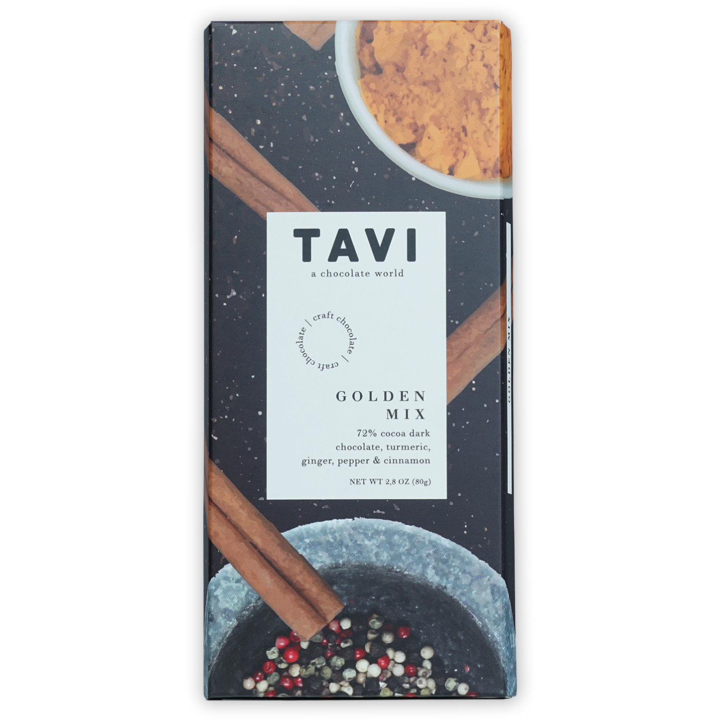 Tavi Dark Golden Mix 72% (Spiced Bar)