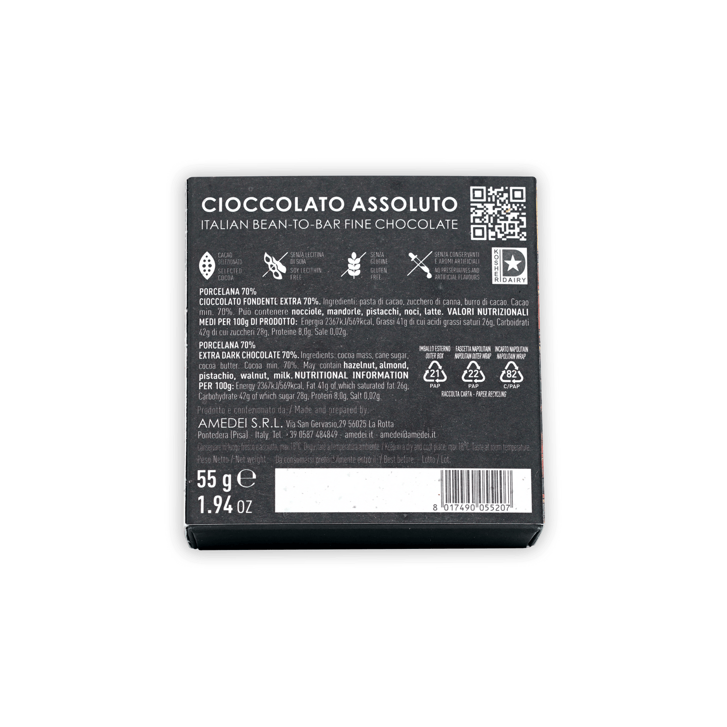 Amedei Napolitains Porcelana 70% (12 pcs)