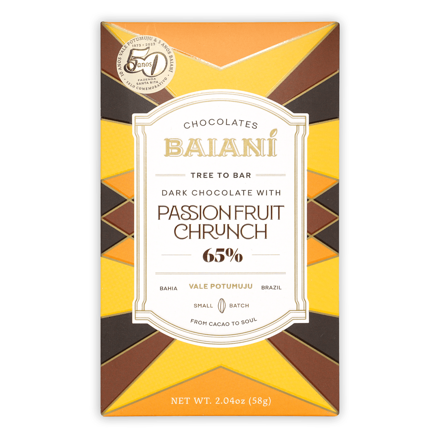 Baiani Dark w/ Passionfruit Crunch 65%