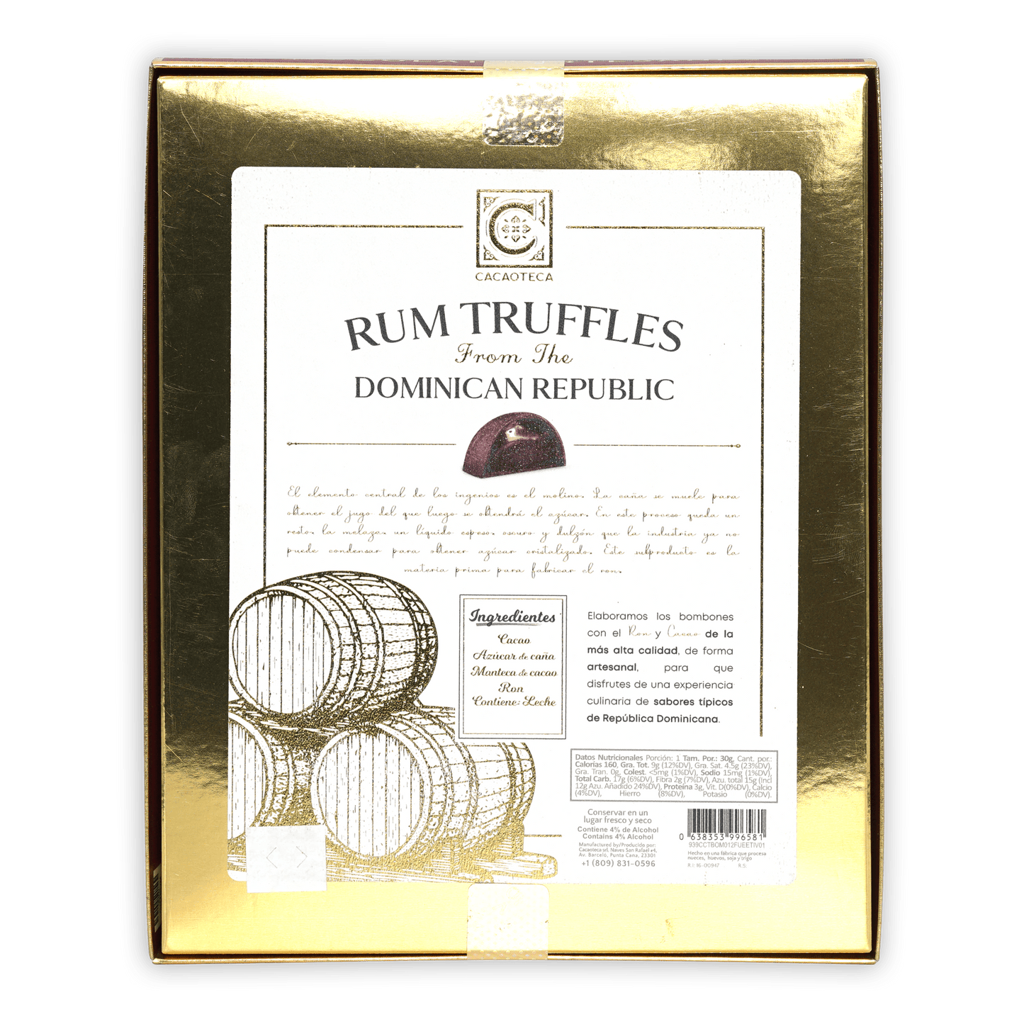 Cacaoteca Dark Chocolate Rum Truffles (12 pcs)