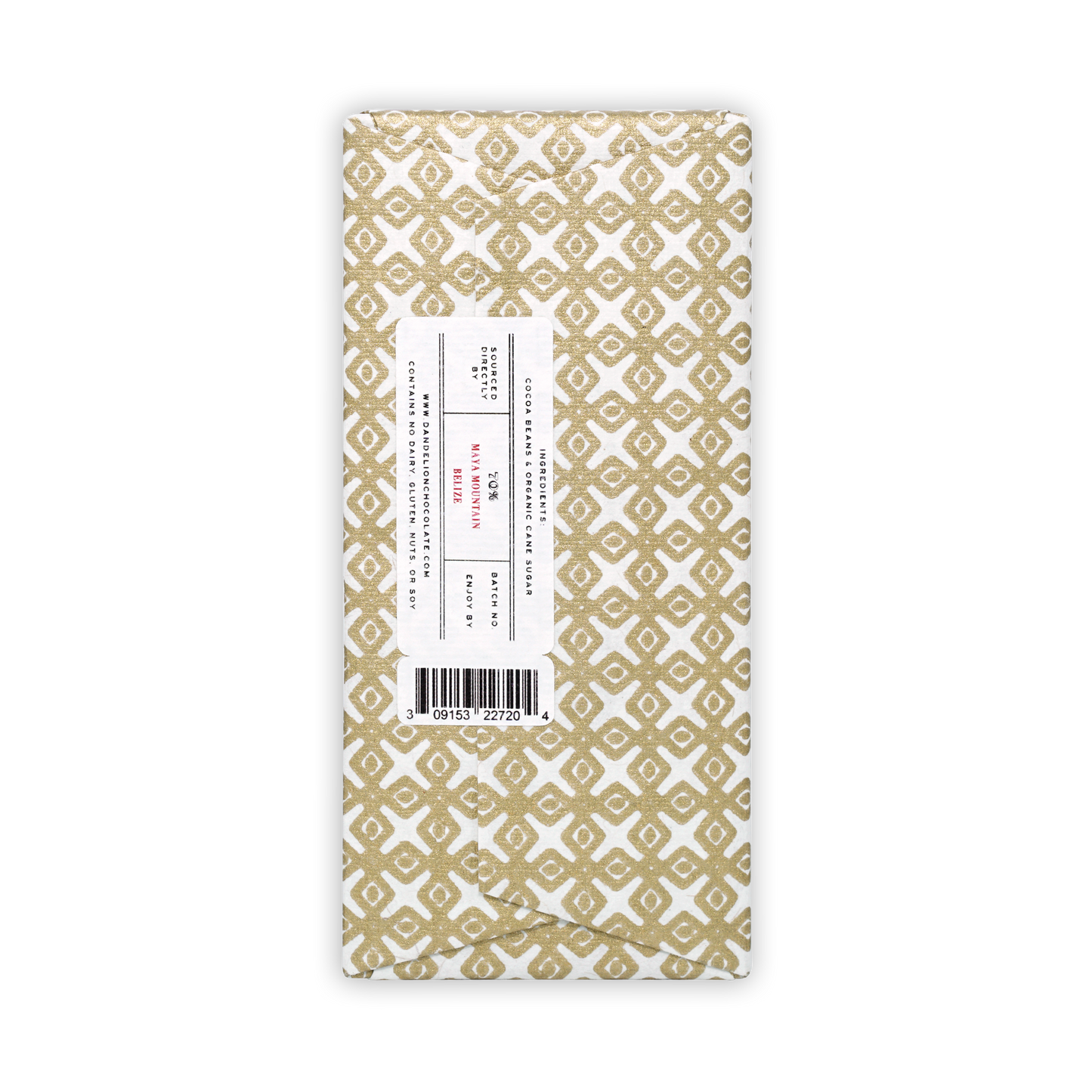 Dandelion Maya Mountain Belize 70% organic cocoa beans package