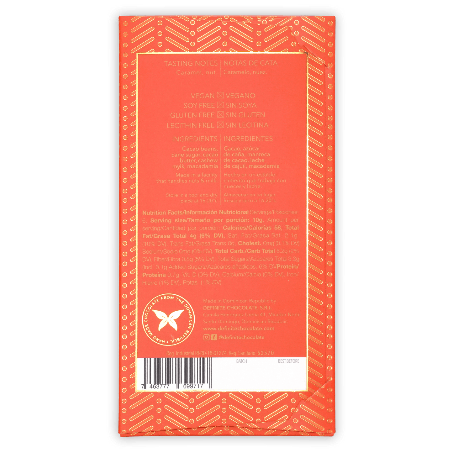 Definite Vegan Milk Chocolate w/ Macadamia 57%