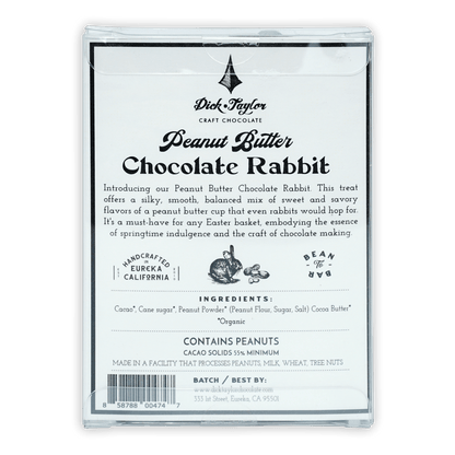 Dick Taylor Easter Peanut Butter Dark Chocolate Rabbit 55% (Seasonal)