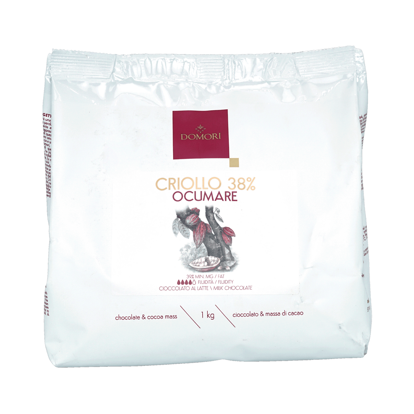 Domori Bulk Milk Ocumare Chocolate Drops 38% 1kg