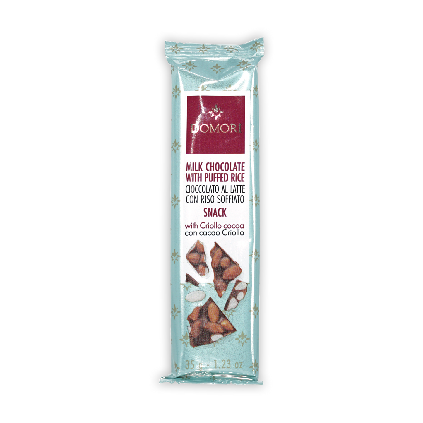 Domori Mini Bars Milk with Puffed Rice chocolate bar