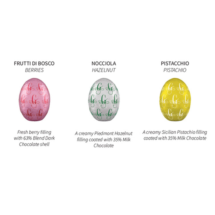 Guido Gobino Small Easter Eggs - Filled Flavors (18 pieces)