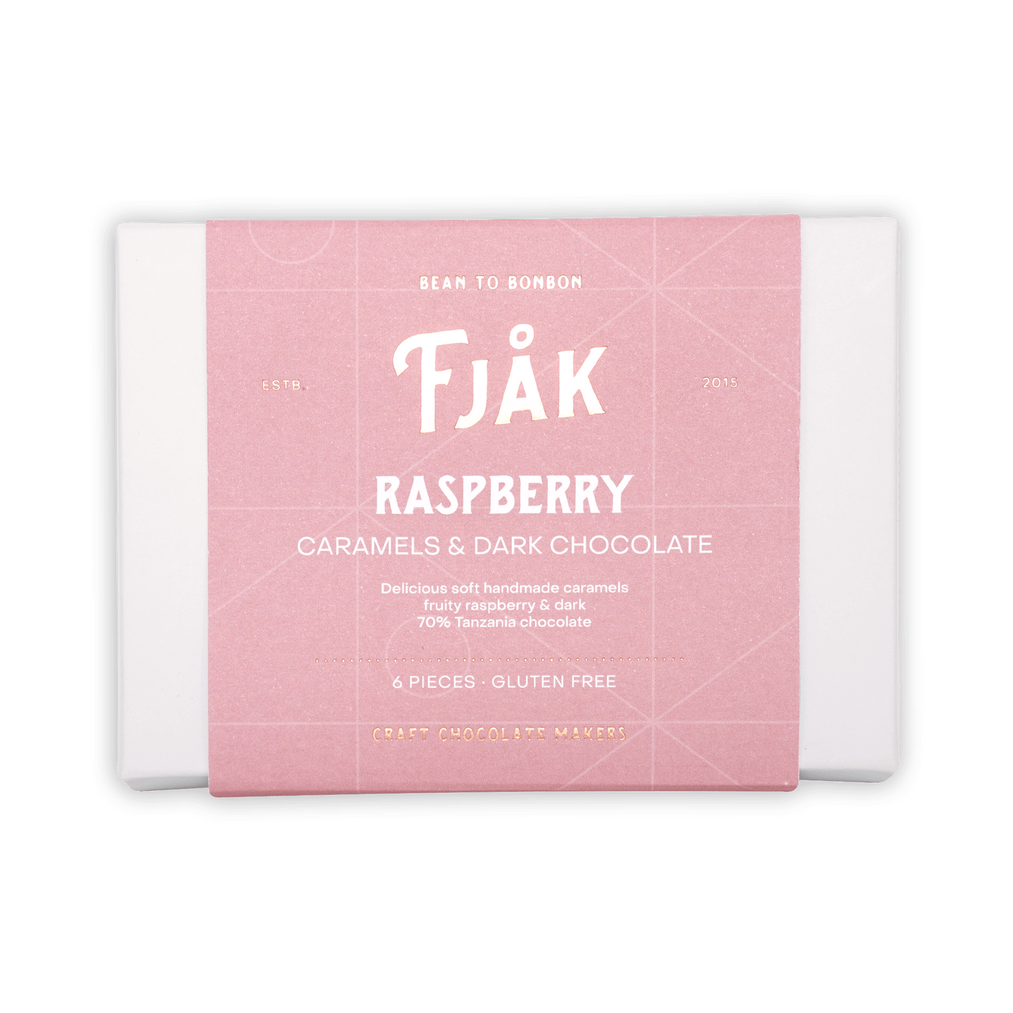 Fjåk Chocolate Coated Raspberry Caramels (6 pcs)