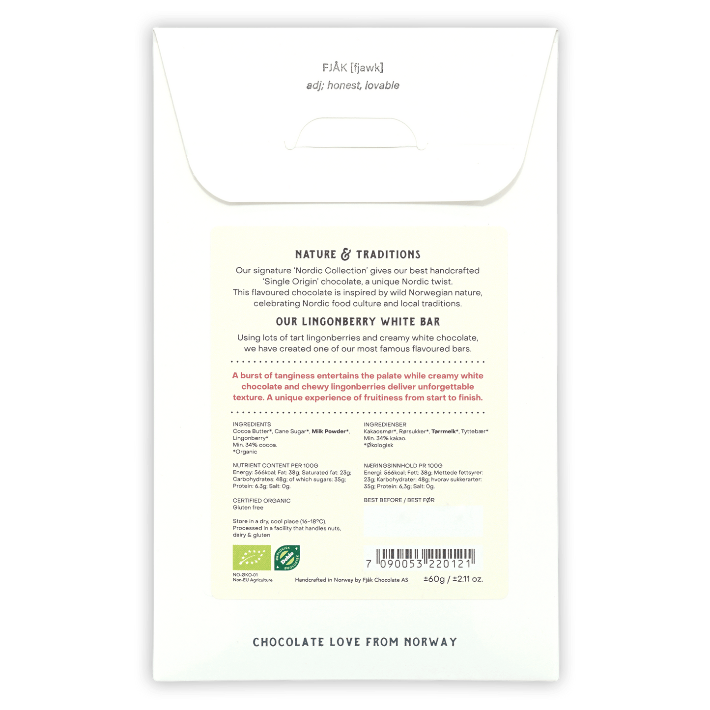 Fjåk White Lingonberry Chocolate (Nordic Collection)