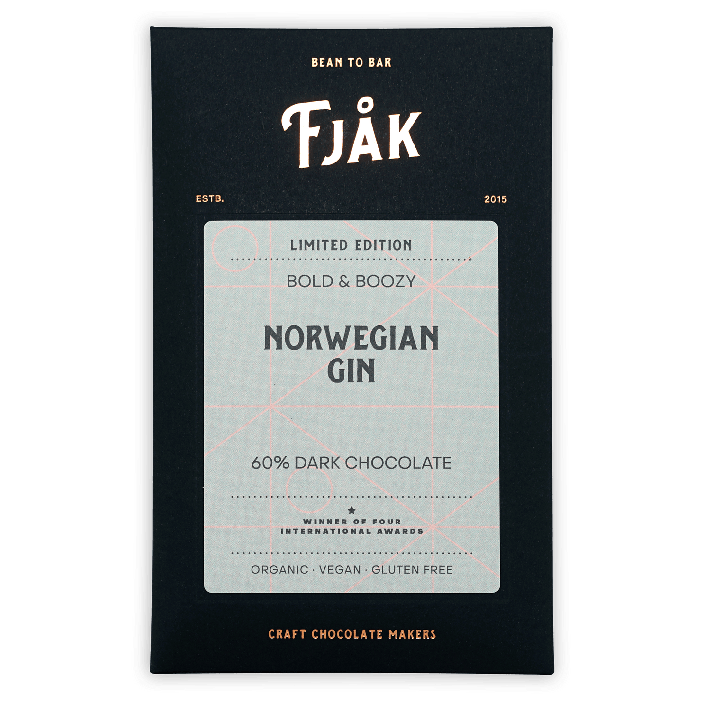 Fjåk Norwegian Gin Dark Chocolate 60%