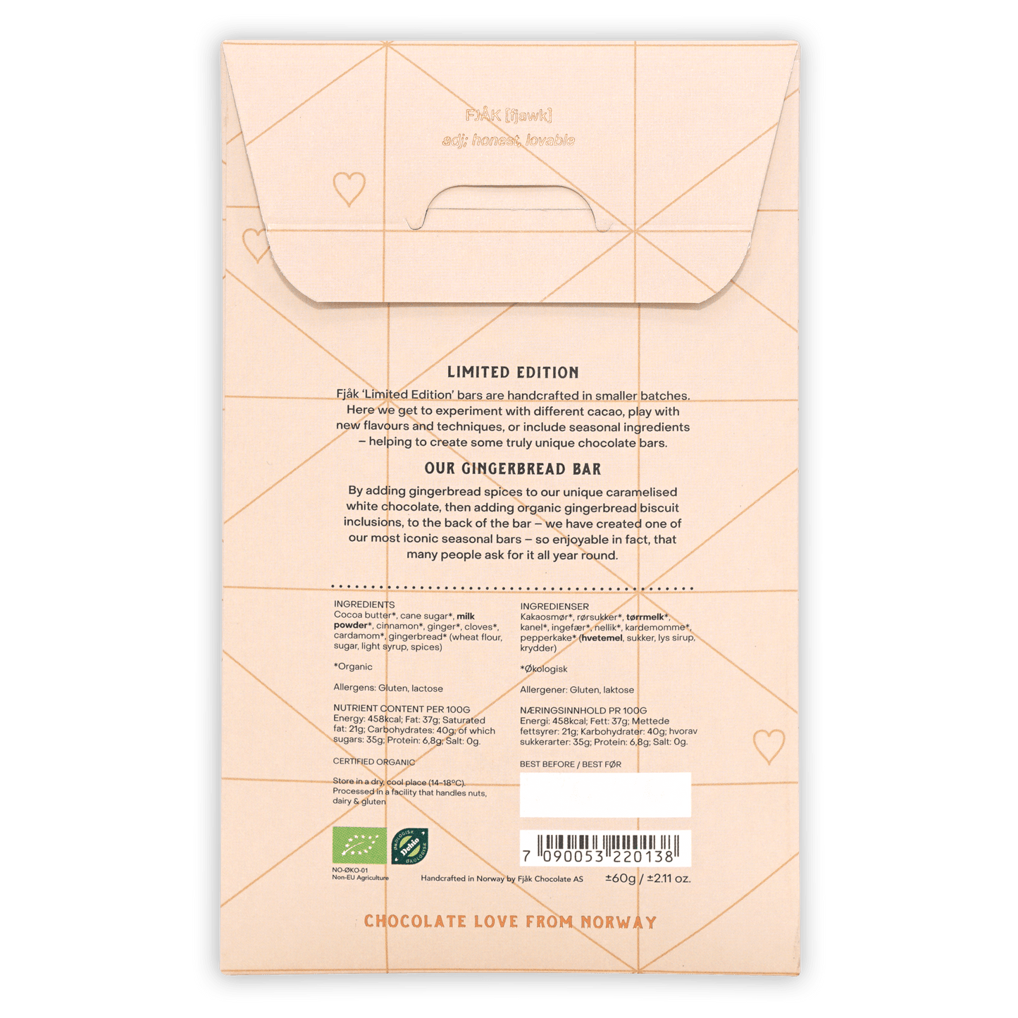 Fjåk Caramelized White Chocolate w/ Gingerbread (Seasonal)