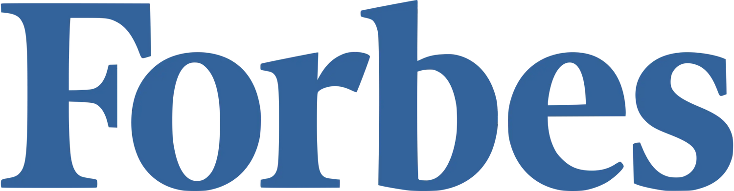 Blue forbes logo in a serif font.