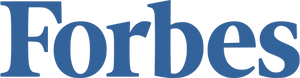Blue forbes logo in a serif font.