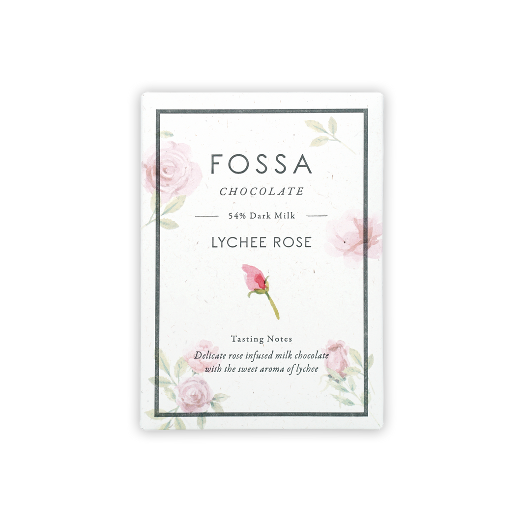 Fossa Dark Milk Chocolate Lychee Rose 54%