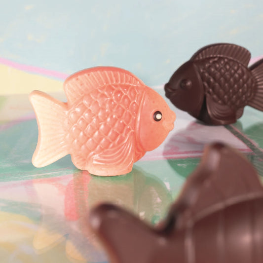 Guido Gobino Chocolate Fish White w/ Raspberry (Seasonal)