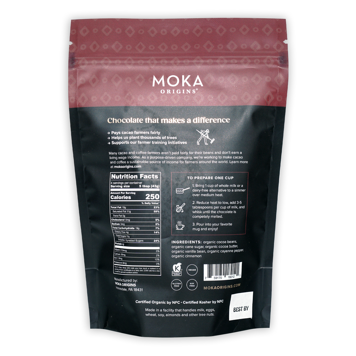 Moka Drinking Chocolate Mexican Spice 72%
