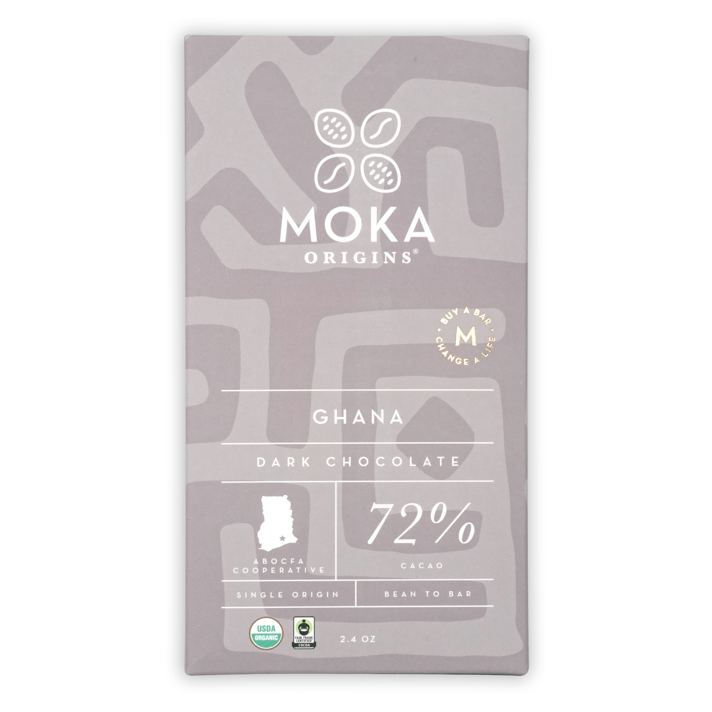 Moka Ghana 72% Organic Fair Trade Dark Chocolate – Bar & Cocoa Moka Ghana 72% Organic Fair Trade Dark Chocolate – Bar & Cocoa