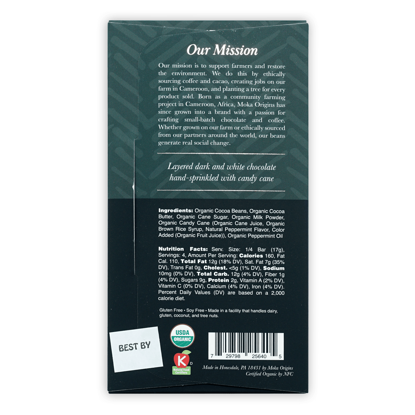 Moka Peppermint Dark Chocolate 72%