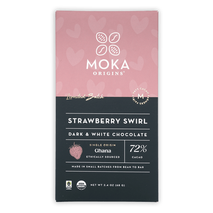 Moka Strawberry Swirl Chocolate 72%