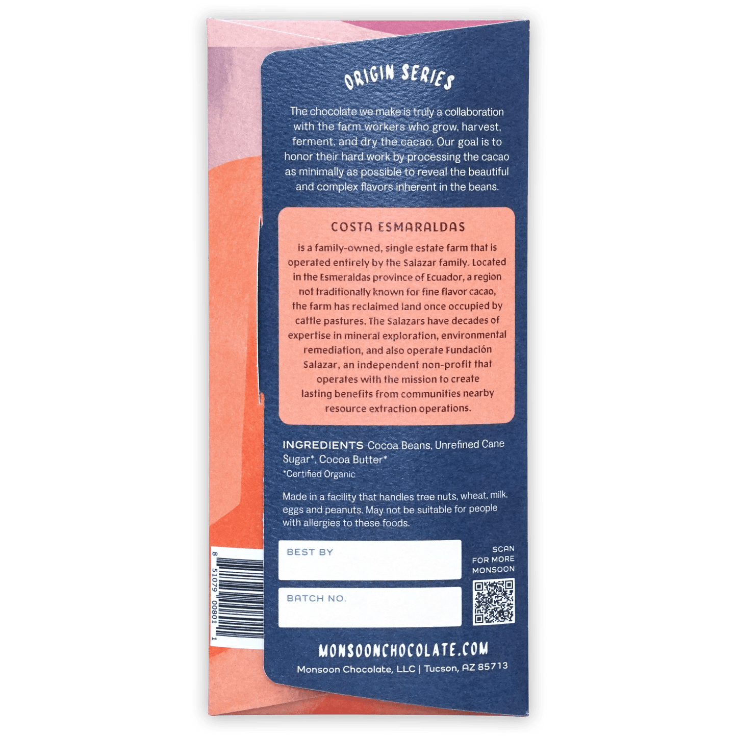 Monsoon Chocolate Esmeraldas Ecuador Dark 75%