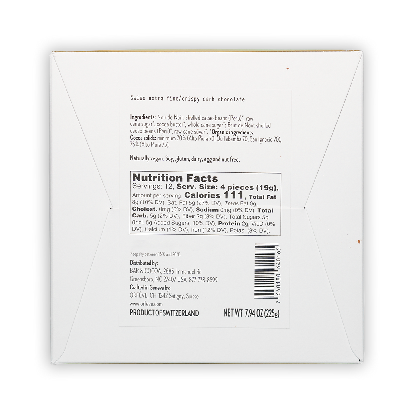 Orfeve Dark Chocolate Peru Tasting Box (48 pcs)