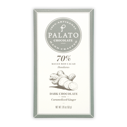 Palato Dark Chocolate w/ Caramelized Ginger 70%