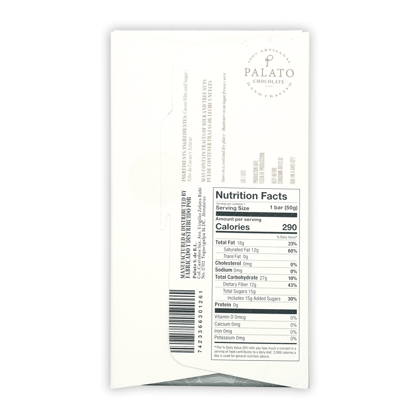 Palato Nicaragua Dark Chocolate 70%