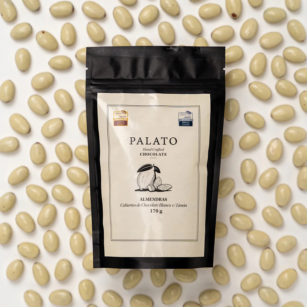 Palato White Lemon Chocolate Covered Almonds