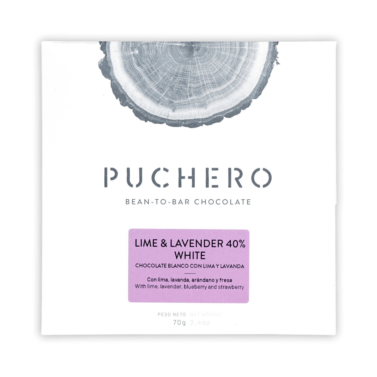 Puchero White Chocolate w/ Lime, Lavender & Strawberries