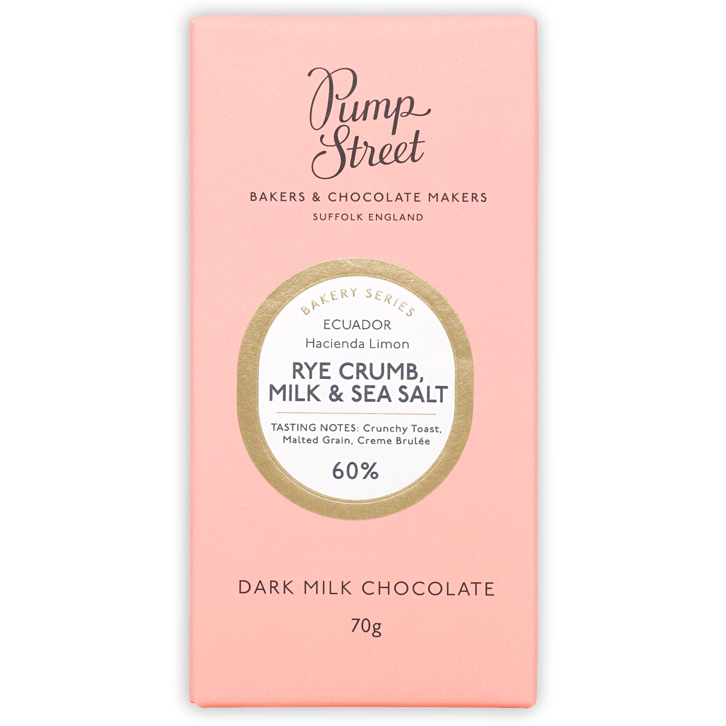 Pump Street Rye Crumb, Milk & Sea Salt 60%