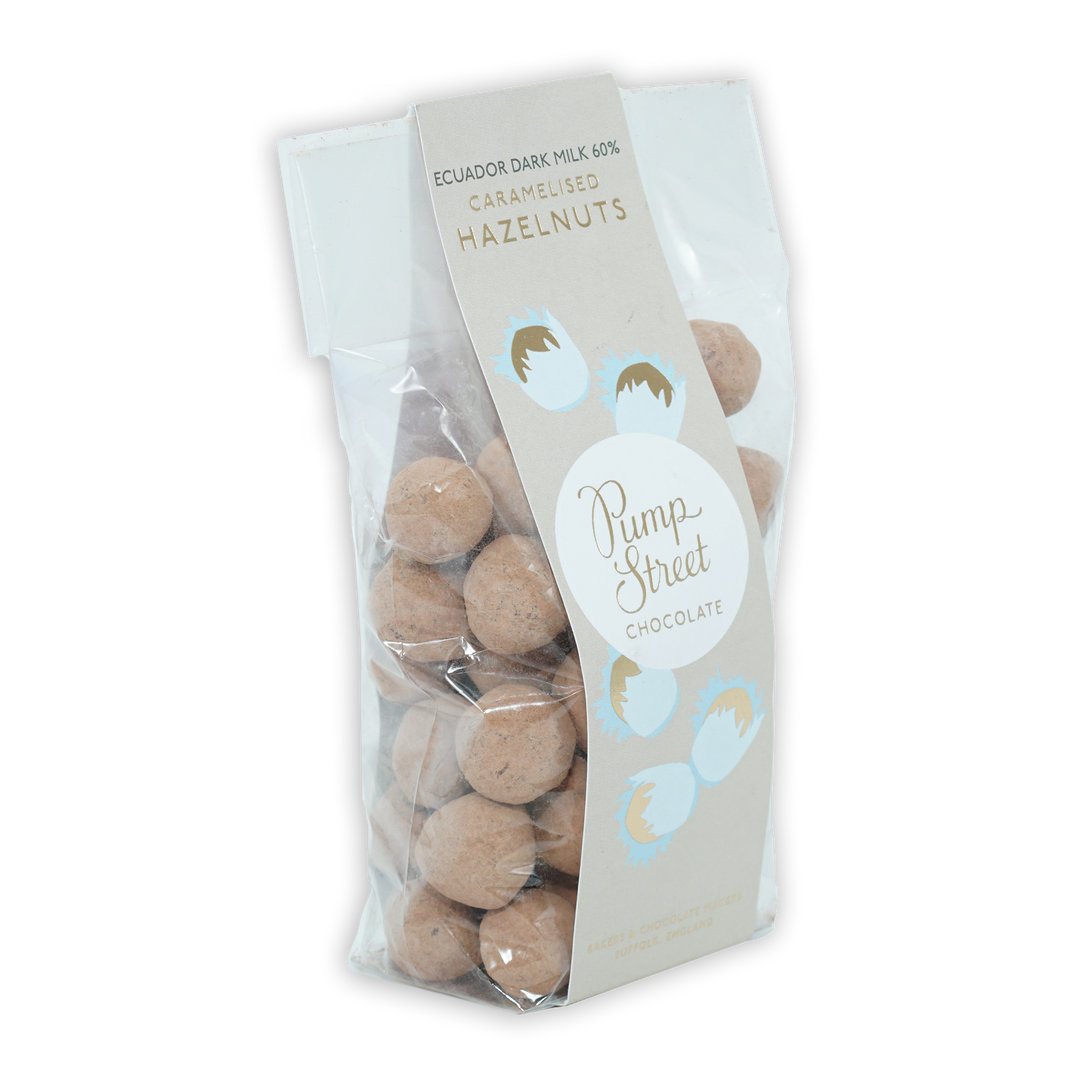 Pump Street Dark Milk Chocolate Caramelized Hazelnuts 60%
