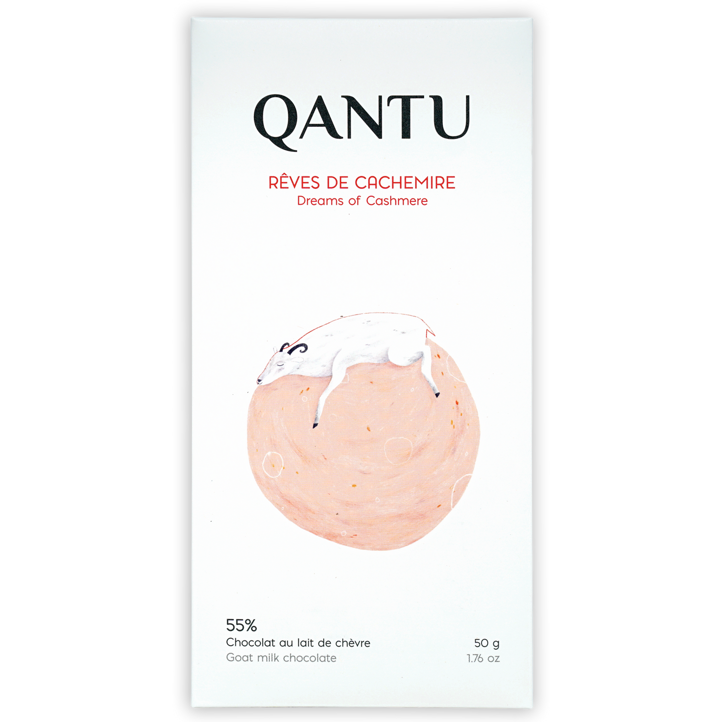 Qantu Chocolate Goat Milk, Dreams of Cashmere 55%