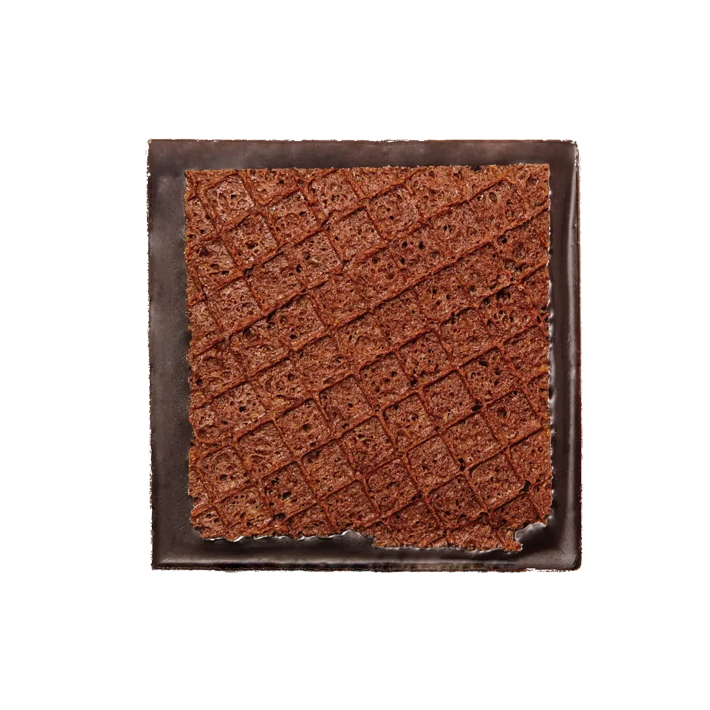 Raaka Double Chocolate Waffle Cone 61% square chocolate-covered wafer cookie