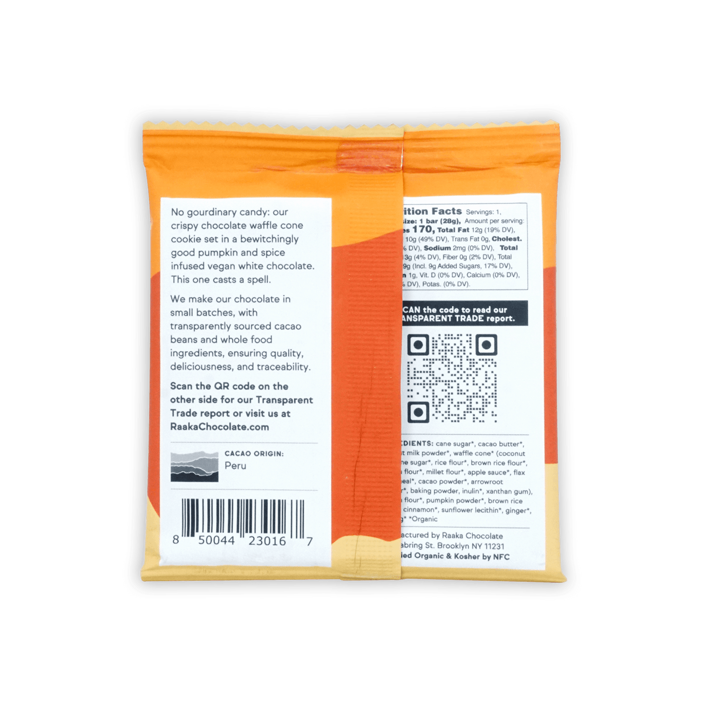Raaka Pumpkin White Waffle Cone (Limited Batch)