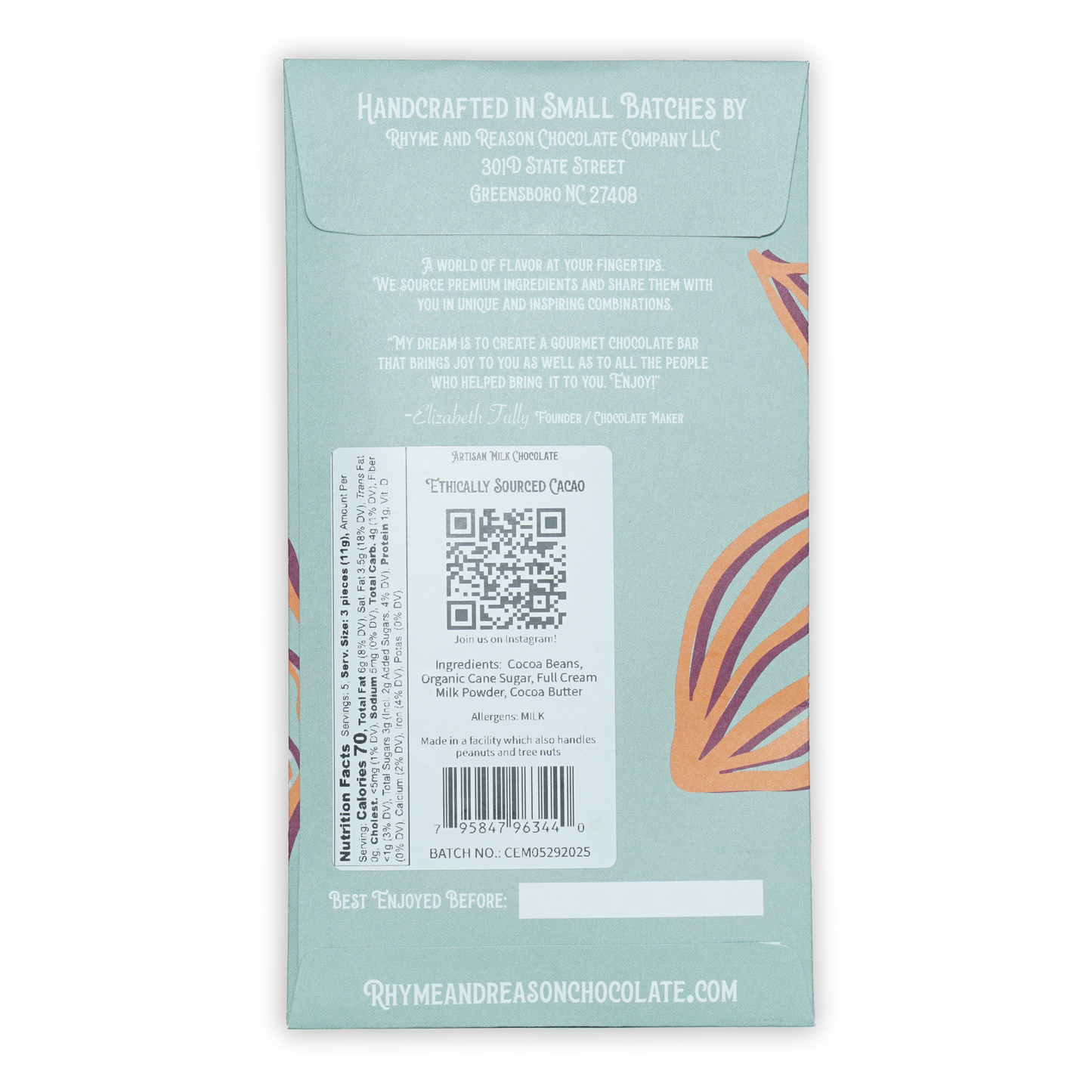 Rhyme and Reason Artisan Milk Chocolate 42%