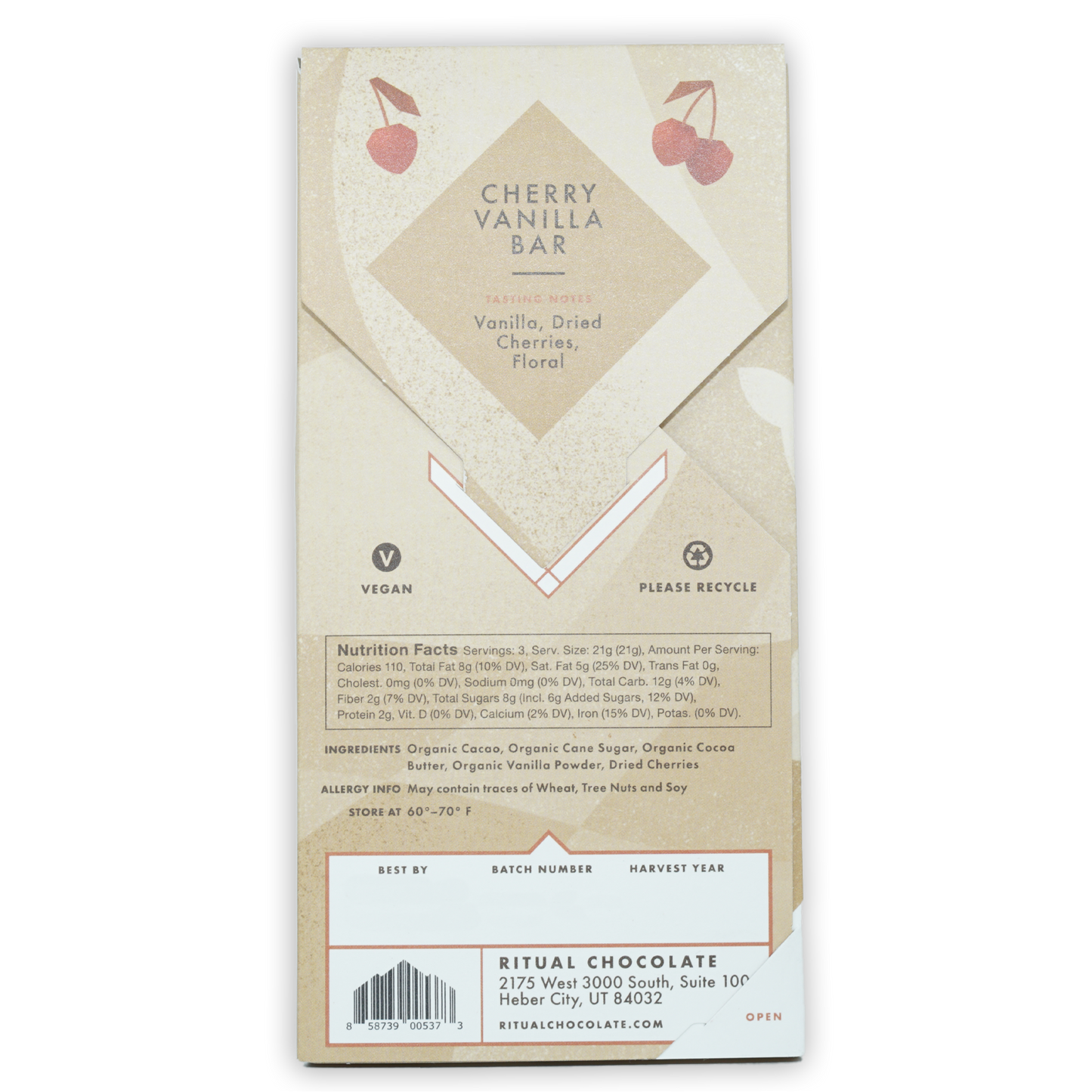 Ritual Dark Cherry Vanilla Bar 70%