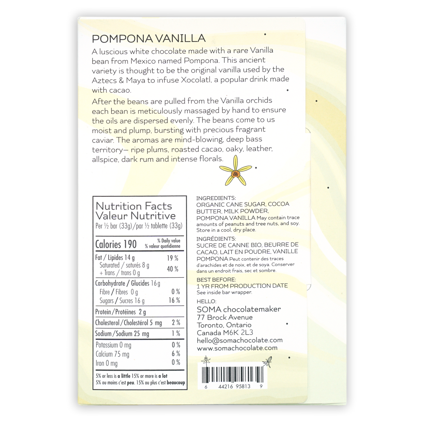 Soma Pompona Vanilla White Chocolate