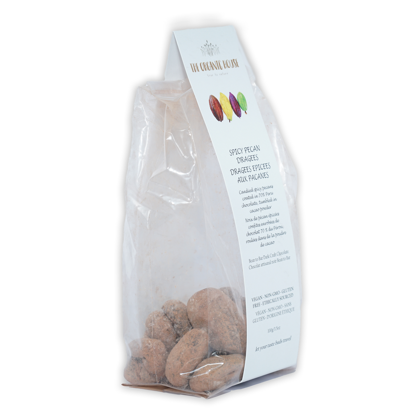 The Organic House Chocolate Coated Spicy Candied Pecans