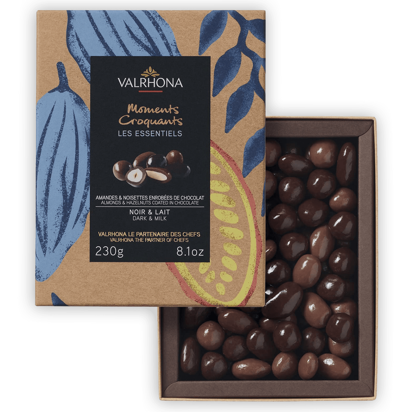 Valrhona Dark & Milk Chocolate Coated Almonds & Hazelnuts Gift Box