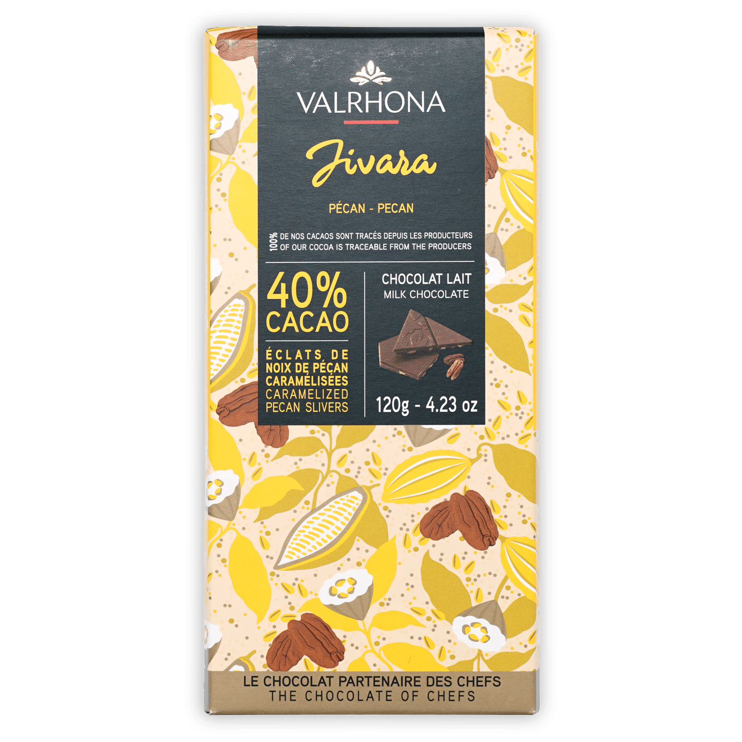 Valrhona Jivara Milk w/ Caramelized Pecans 40%