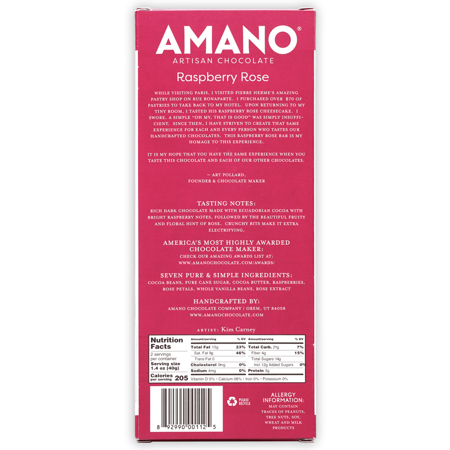 Amano Raspberry Rose Dark 55%